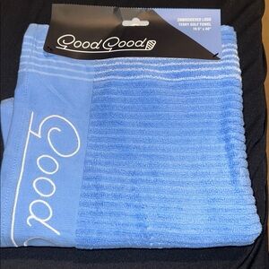 “Good Good” BLUE and WHITE Embroidered Logo Terry Golf Towl 19.5”X40” ⛳️